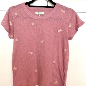 Madewell Daisy Embroidered Perfect Vintage Tee